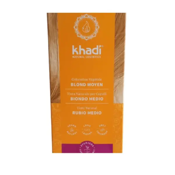 Khadi Henna Bio Rubio Medio 100g - Imagen 1